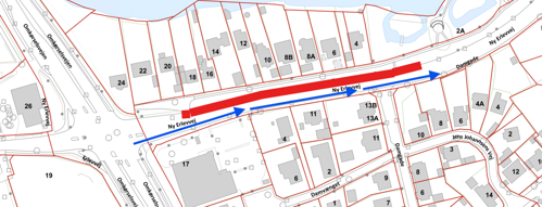 Ensrettet kørsel Ny Erlevvej